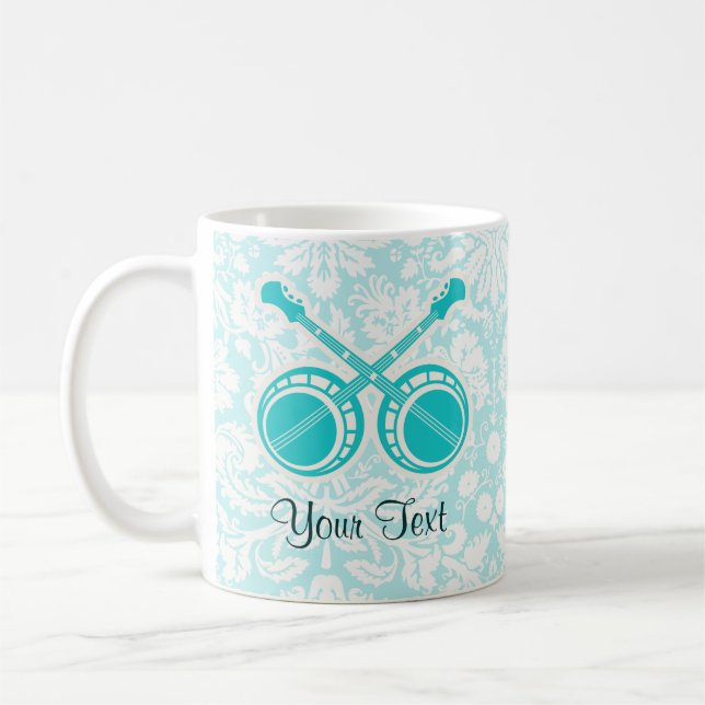 Teal Duelling Banjos Coffee Mug (Left)