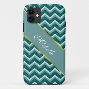 Teal Embossed Foil iPhone 11 Case