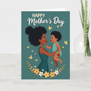 Teal Embrace Mothers Day Card