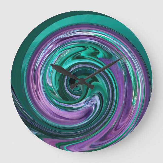 Teal et horloge pourpre de remous (Recto)