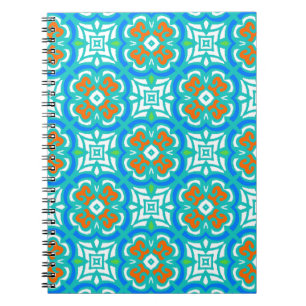 Teal Ethnic Pattern Notebook