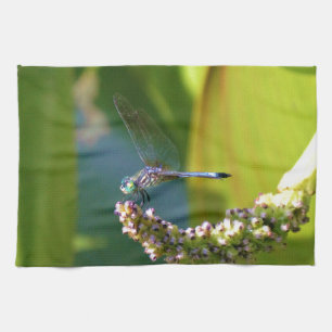 Teal eyed Dragonfly Kitchen Towel