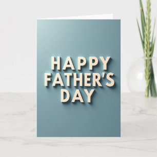 Teal Fathers Day Letter Card
