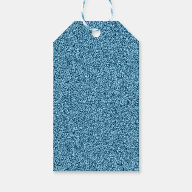 Teal faux glitter gift tags (Front)