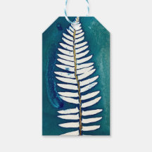 Teal Fern Cyanotype Gift Tags