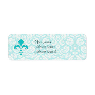 Teal Fleur de lis