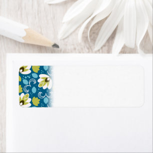 Teal Floral Art Paisley Gardener Green Leaves