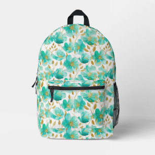 Teal Floral Backpack for Everyday Style