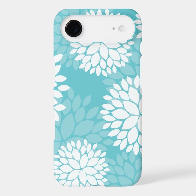 Teal Floral Pattern Case-Mate Samsung Galaxy Case (Back)