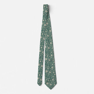 Teal Floral Wallpaper Tie
