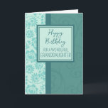 Teal Flowers Granddaughter Birthday Card<br><div class="desc">Birthday card for granddaughter with modern Teal blue flowers design and thoughtful verse.</div>