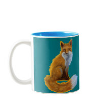 Teal Fox Mug