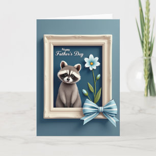 Teal Frame Fathers Day Design Card