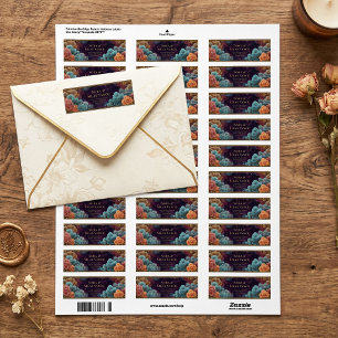Teal Galaxy Coral Ornate Gold Frame