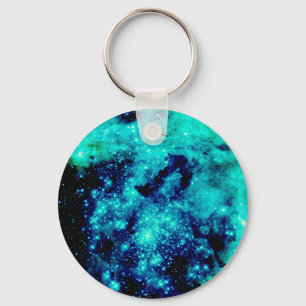 Teal Galaxy Keychain