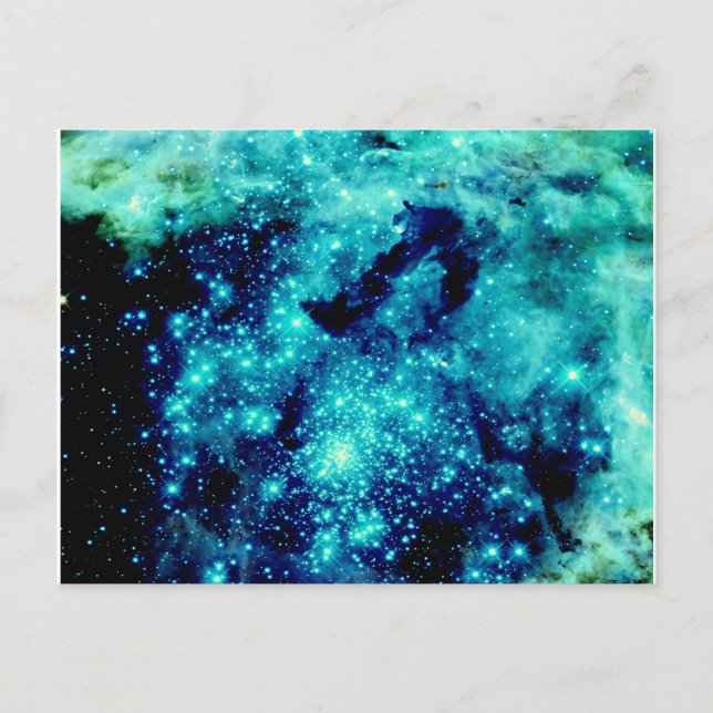 Teal Galaxy Postcard (Front)