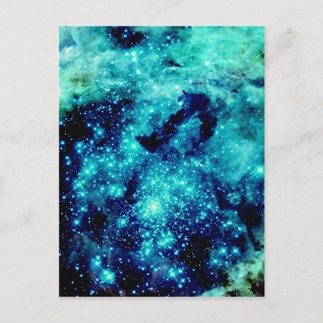 Teal Galaxy Postcard (Front)