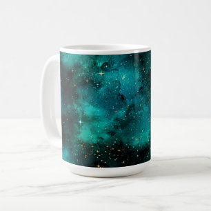 Teal Galaxy Series Design 1 Coffee Mug