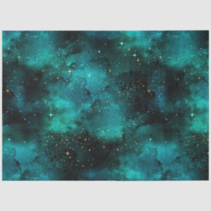 Teal Galaxy Series Design 1 Tissue Paper