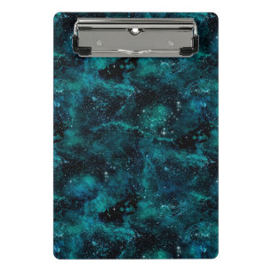 Teal Galaxy Series Design 4 Mini Clipboard
