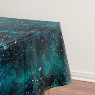 Teal Galaxy Series Design 4 Tablecloth