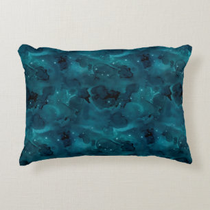 Teal Galaxy Series Design 5 Accent Pillow
