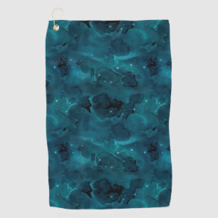Teal Galaxy Series Design 5  Golf Towel