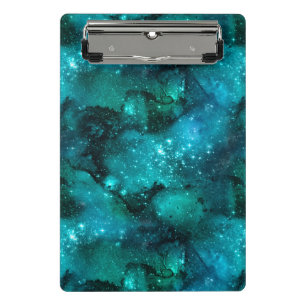 Teal Galaxy Series Design 6 Mini Clipboard