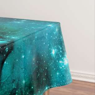 Teal Galaxy Series Design 6  Tablecloth