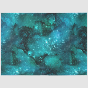Teal Galaxy Series Design 6 Tissue Paper