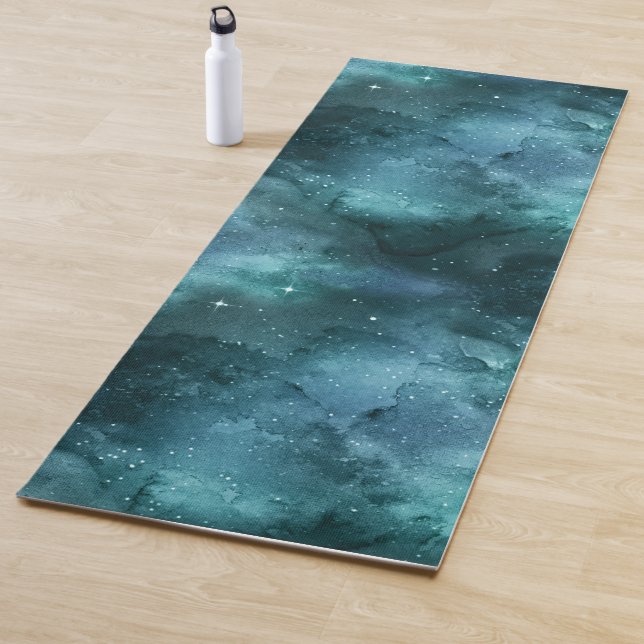 Teal Galaxy Series Design 7  Yoga Mat (In Situ)