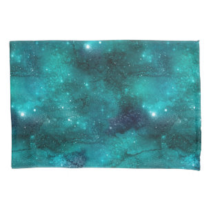 Teal Galaxy Series Design 8 Pillowcase
