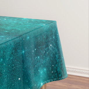 Teal Galaxy Series Design 8  Tablecloth