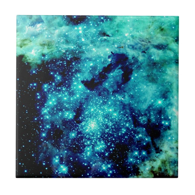 Teal Galaxy Tile (Front)
