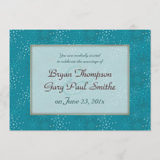 Teal Galaxy WEDDING invitation