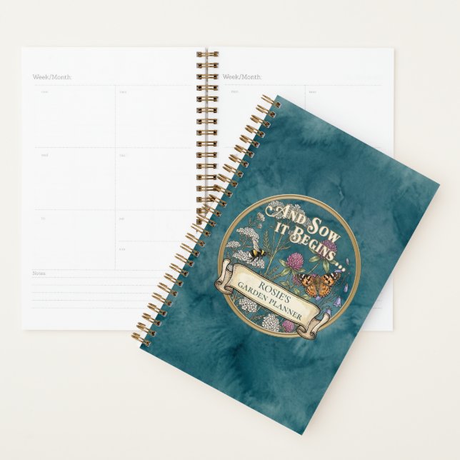 Teal Garden Planner – Custom Notebook (Display)