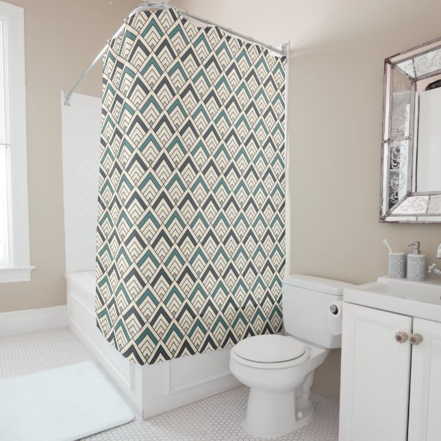 Teal Geometric Pattern (In Situ)