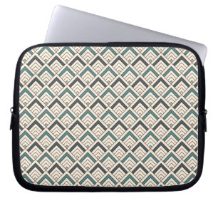 Teal Geometric Pattern Laptop Sleeve
