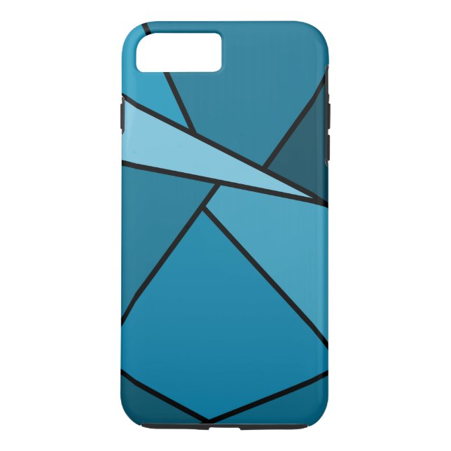 Teal Geometric Shapes iPhone 8/7 Plus Tough Case (Back)