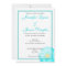 Teal Gerber Daisy Simple Wedding Invitation