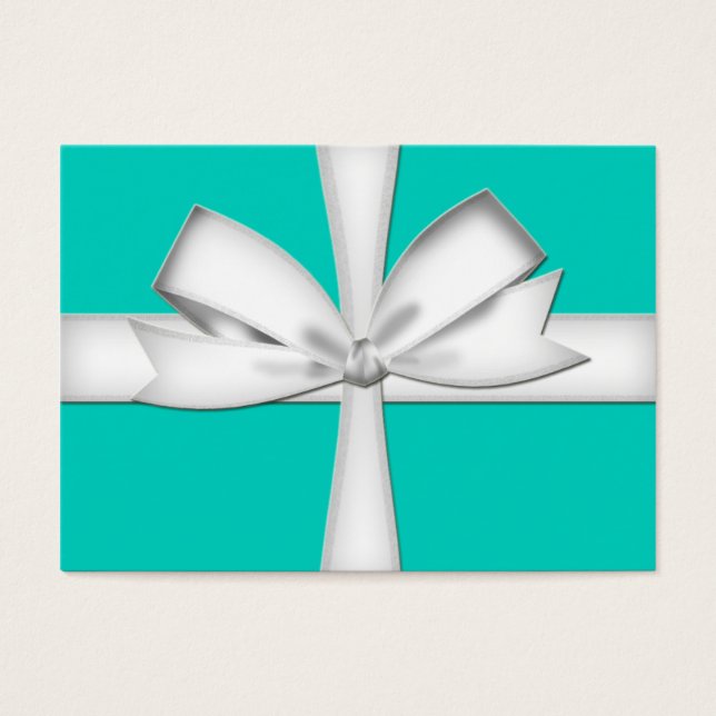 Teal Gift Card Business Card (Front)