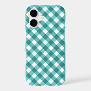 Teal gingham Case-Mate iPhone case
