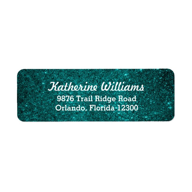 Teal Glam Faux Glitter (Front)