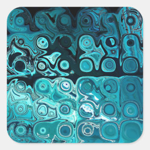 Teal Glass Blocks Sticker