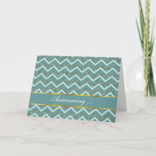 Teal Glitter Announcement