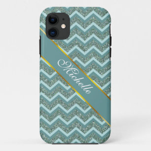 Teal Glitter iPhone 11 Case