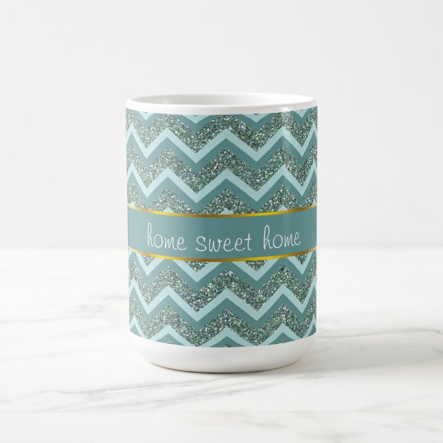 Teal Glitter Coffee Mug (Center)