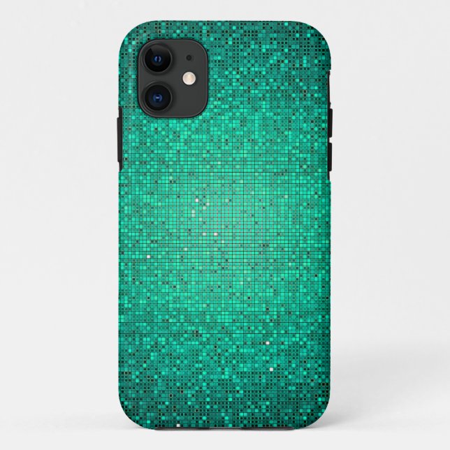 Teal Glitter iPhone 5 Mate Barely There™ Case (Back)