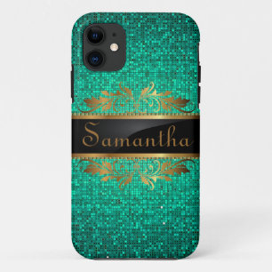 Teal Glitter iPhone 5 Mate Barely There™ Case