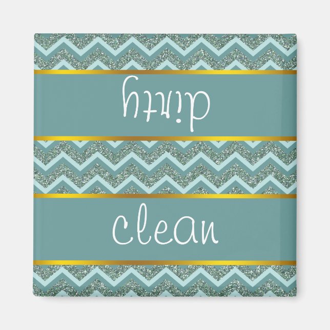 Teal Glitter Magnet (Front)